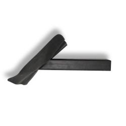 EPDM hemelwaterafvoer stadsuitloop 60x80x500 mm met EPDM flap 45 graden, zijaanzicht